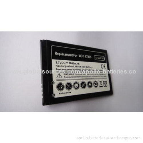 Mobile Phone Battery with Capacity of 2,000mAh, Suitable for MOT XT875